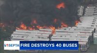SEPTA bus fire: Blaze that damaged 40 decommissioned buses at Philadelphia storage yard now under control