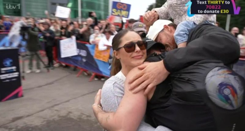 Sam Thompson FINALLY completes his gruelling Soccer Aid challenge