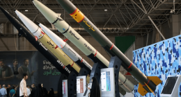 Missiles on display.