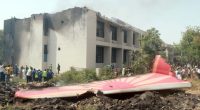 Alamy Live News. 3BJ0JA7 (250612) -- AHMADABAD, June 12, 2025 (Xinhua) -- People look at the debris of an Air India plane crashed in Ahmedabad of India's Gujarat state, June 12, 2025. An Air India flight to London with 242 people on board, including two pilots and 10 cabin crew members, crashed Thursday shortly after takeoff from an airport in the western Indian state of Gujarat, officials said. Senior police officer confirms at least 110 dead in the crash, according to local media reports. The flight took off from the Sardar Vallabhbhai Patel International Airport in Ahmedabad, about 17 km south of Gandhinagar, t This is an Alamy Live News image and may not be part of your current Alamy deal . If you are unsure, please contact our sales team to check.
