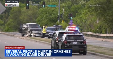 Several hurt in hit-and-run car crash incidents during police chase in Grandwood Park, Gurnee, Illinois areas: Lake County sheriff