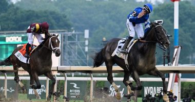 Sovereignty wins Belmont Stakes over Journalism