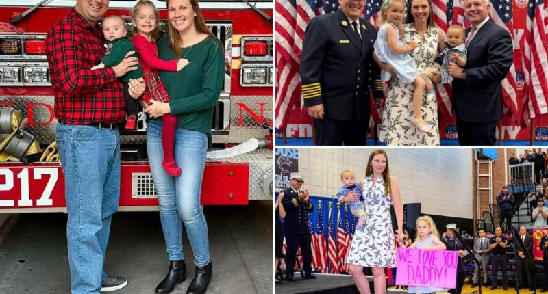 Stricken NYC firefighter Mark Dziemian promoted in 'very emotional' ceremony