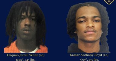 Suspects accused of shooting at officer's patrol car during pursuit in Waycross