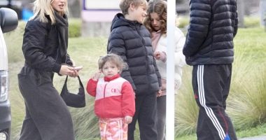Tammy Hembrow (pictured) has been spotted putting on a brave face in New Zealand with her family in the wake of her marriage breakdown with Matt Zukowski