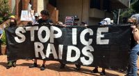 Tempers flare in downtown Tampa as groups clash in protest over ICE raids