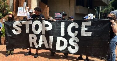Tempers flare in downtown Tampa as groups clash in protest over ICE raids