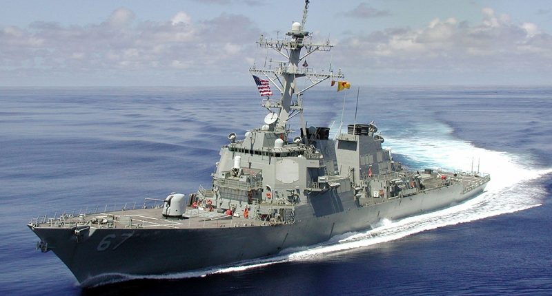 Third Navy destroyer heads to southern waters as administration strengthens maritime border security