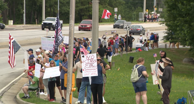 Thousands lined the streets for Augusta's No King's protest