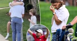 Tommy Fleetwood has touching moment with wife after crushing Travelers Championship finish