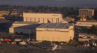 Alaska Airlines maintenance facility at Seattle-Tacoma International Airport.