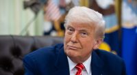 President Donald Trump at a press conference.