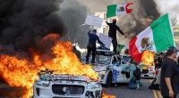 Trump says 'bring in the troops' as LA burns after migrant protests