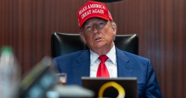 President Trump at a national security meeting.