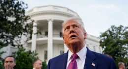 President Trump speaking outside the White House.