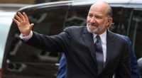 US Secretary of Commerce Howard Lutnick waves as he arrives at Lancaster House in London