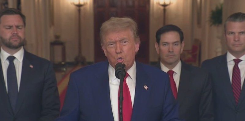 U.S. has struck three Iranian nuclear sites, Trump says, joining Israeli air campaign