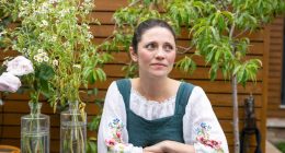 Portrait of Olia Hercules, a Ukrainian/British chef and author.