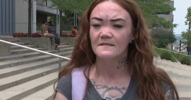 Woman interviewed about SNAP benefit theft.
