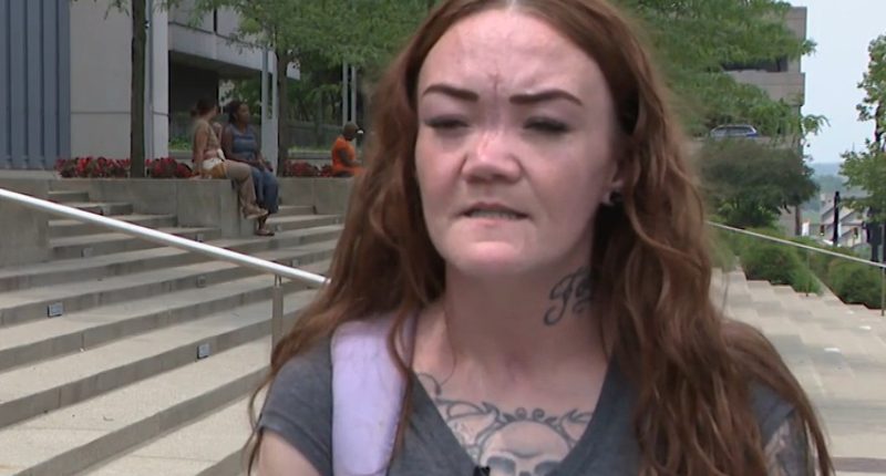 Woman interviewed about SNAP benefit theft.