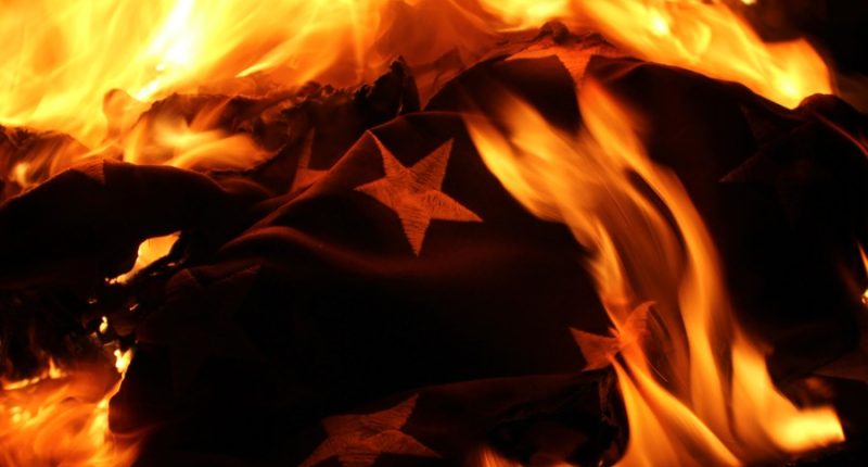 Venezuelan national seen burning stolen American flag in middle of Clearwater road: police