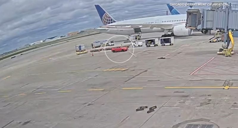 Video shows delivery driver mistakenly drive onto O'Hare Airport tarmac, Chicago Department of Aviation says