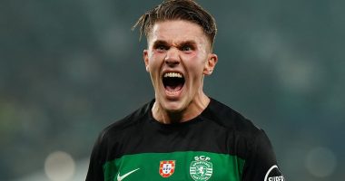 Viktor Gyokeres breaks silence as he posts cryptic message after being accused of 'blackmail' by Sporting Lisbon president - amid Man United and Arsenal interest in £84m star