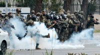Violent anti-Trump protesters force LAPD to take action as peaceful day turns chaotic
