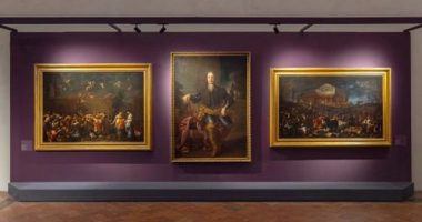 The portrait of Ferdinando de' Medici (centre) was damaged by a visitor to the Uffizi Galleries.