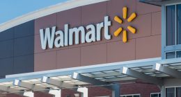 Walmart store exterior with logo.