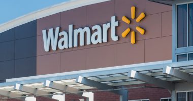 Walmart store exterior with logo.