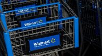 Walmart shopping carts.