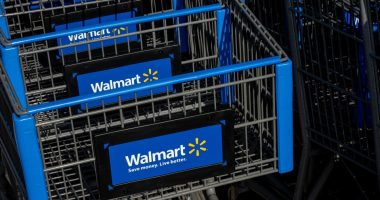 Walmart shopping carts.