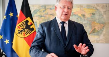 Bruno Kahl, President of the German Federal Intelligence Service, being interviewed.