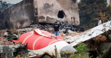 Wreckage of a crashed Air India Boeing 787-8 Dreamliner aircraft.