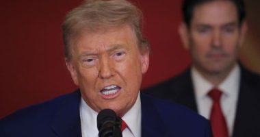 President Donald Trump speaks from the East Room of the White House in Washington, Saturday, June 21, 2025, after the U.S. military struck three Iranian nuclear and military sites, directly joining Israel's effort to decapitate the country's nuclear program, as Secretary of State Marco Rubio listens. (Carlos Barria/Pool via AP)
