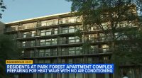 With Extreme Heat Warning in effect for Cook County, temperature rising Autumn Ridge Apartments in Park Forest without AC
