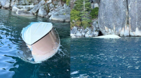 Six people were killed, two people were hospitalized and two others remain missing after a boat capsized in Lake Tahoe on June 21, 2025. (U.S. Coast Guard)
