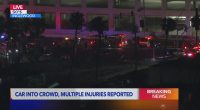6 hurt after car drives into crowd in California: officials