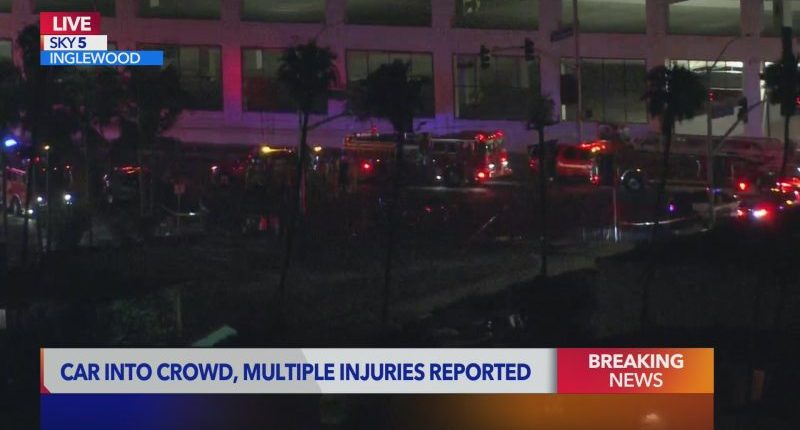 6 hurt after car drives into crowd in California: officials