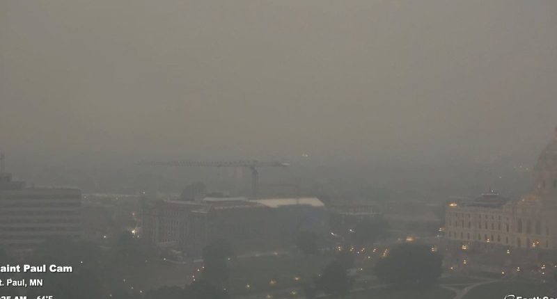 Air quality alerts in Minnesota due to Canadian wildfire smoke