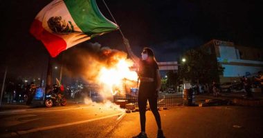 Cars torched, LA 'a mess' after 3rd night of anti-ICE protests