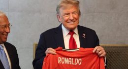 Cristiano Ronaldo sends Donald Trump a 'special peace message' on a signed shirt, as US president threatens to join Israel's war against Iran after storming out of G7