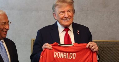 Cristiano Ronaldo sends Donald Trump a 'special peace message' on a signed shirt, as US president threatens to join Israel's war against Iran after storming out of G7