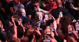 Donald Trump arrives at UFC 316 with one-man entourage Dana White months after sitting cageside with Elon Musk