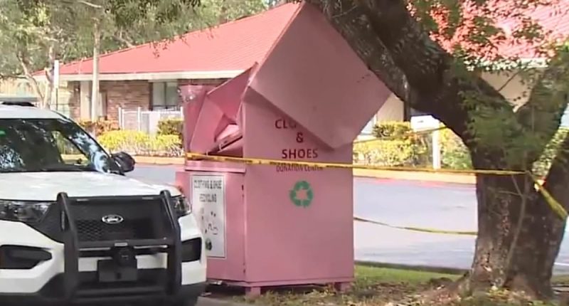 Florida woman's terrifying end after getting stuck in clothing donation drop box