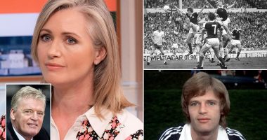 Heading the ball is what took my dad's life so early, but football is also what gave us so much... TV star Hayley McQueen admits she has bittersweet feelings about her late father Gordon's playing career