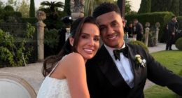 Inside Ollie Watkins' lavish wedding party: Aston Villa ace celebrates marriage in gorgeous French venue weeks after tying the knot to stunning wife Ellie Alderson