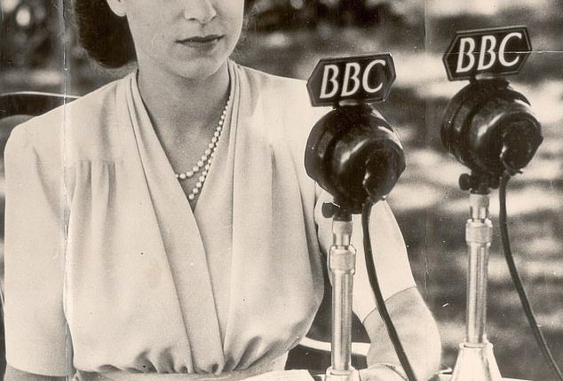 A young Princess Elizabeth about to give a radio speech on her 21st birthday during the royal tour of South Africa in 1947