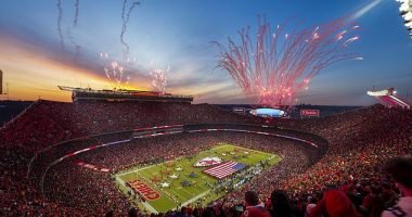 A general interior view of GEHA Field at Arrowhead Stadium prior to the AFC Championship game between the Buffalo Bills and the Kansas City Chiefs on January 26